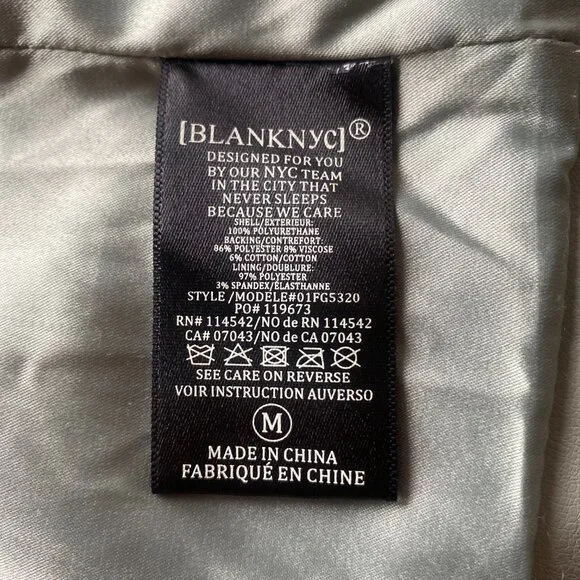 Blank NYC Sage Green Vegan Leather Motorcycle Jacket - Picture 5 of 5